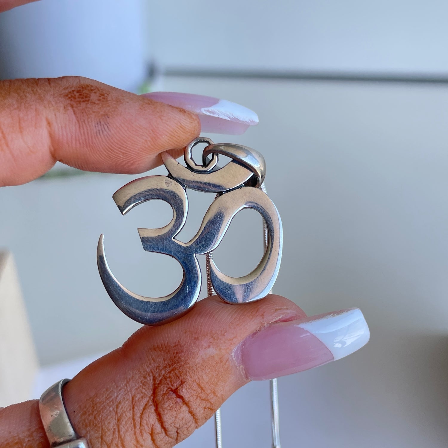 Om Silver Pendant