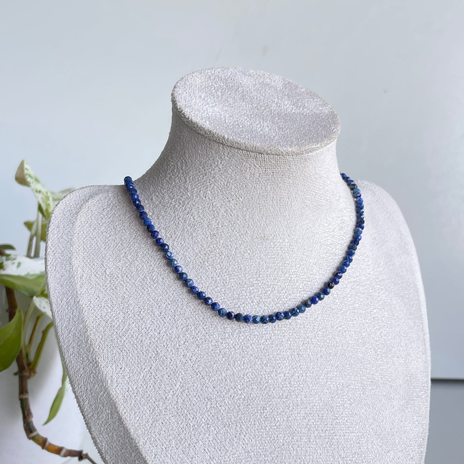 Lapis Lazuli Faceted Necklace 3mm