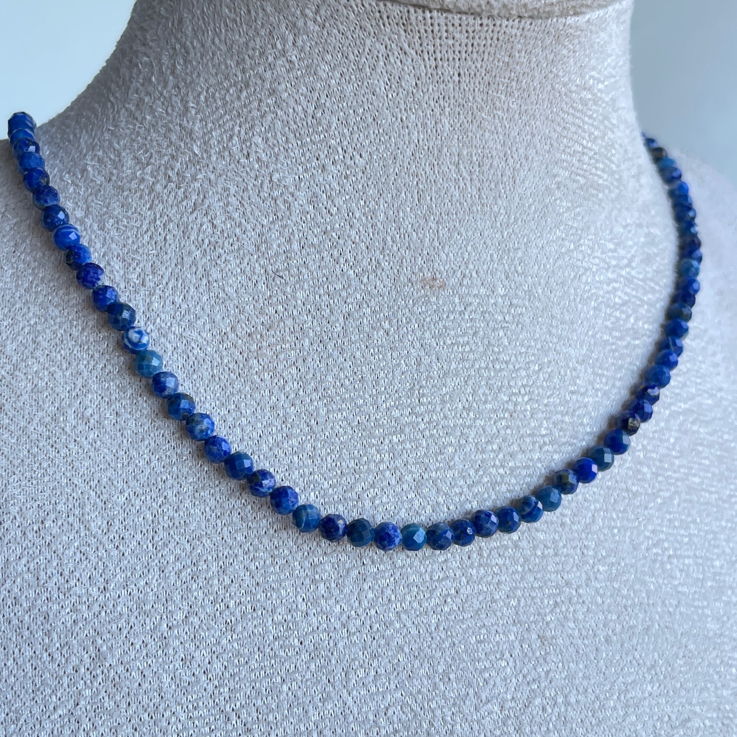 Lapis Lazuli Faceted Necklace 3mm