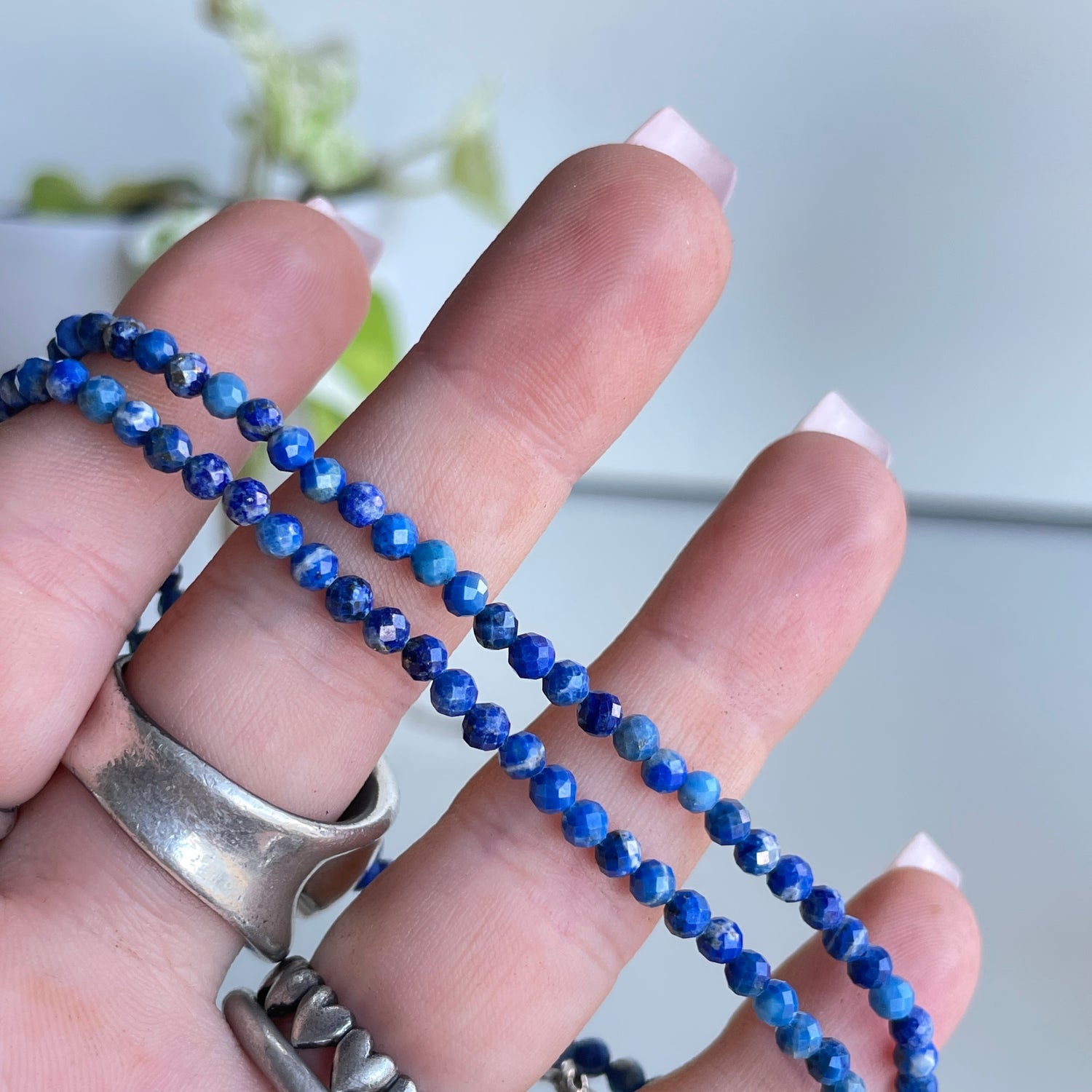 Lapis Lazuli Faceted Necklace 3mm