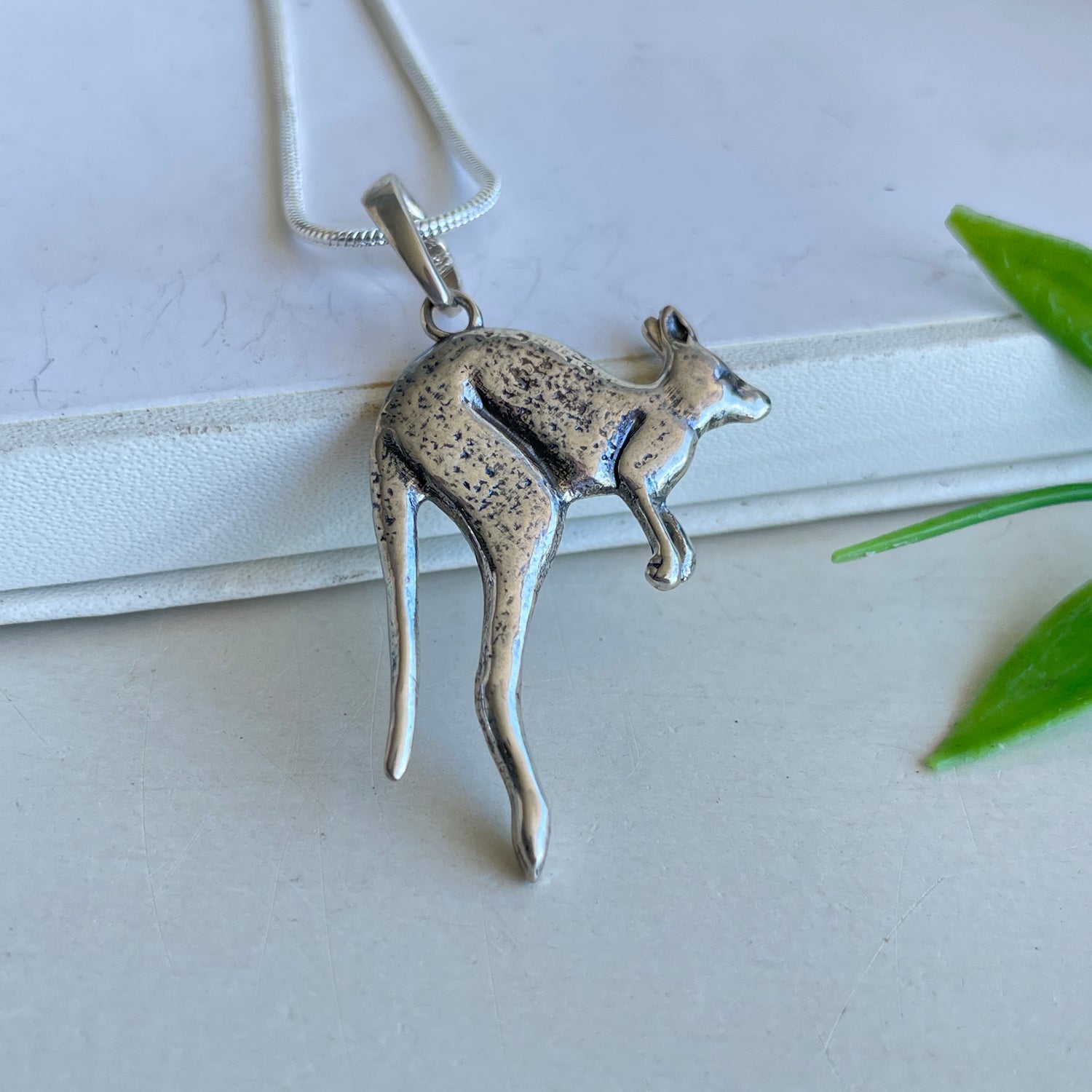 Kangaroo Silver Pendant