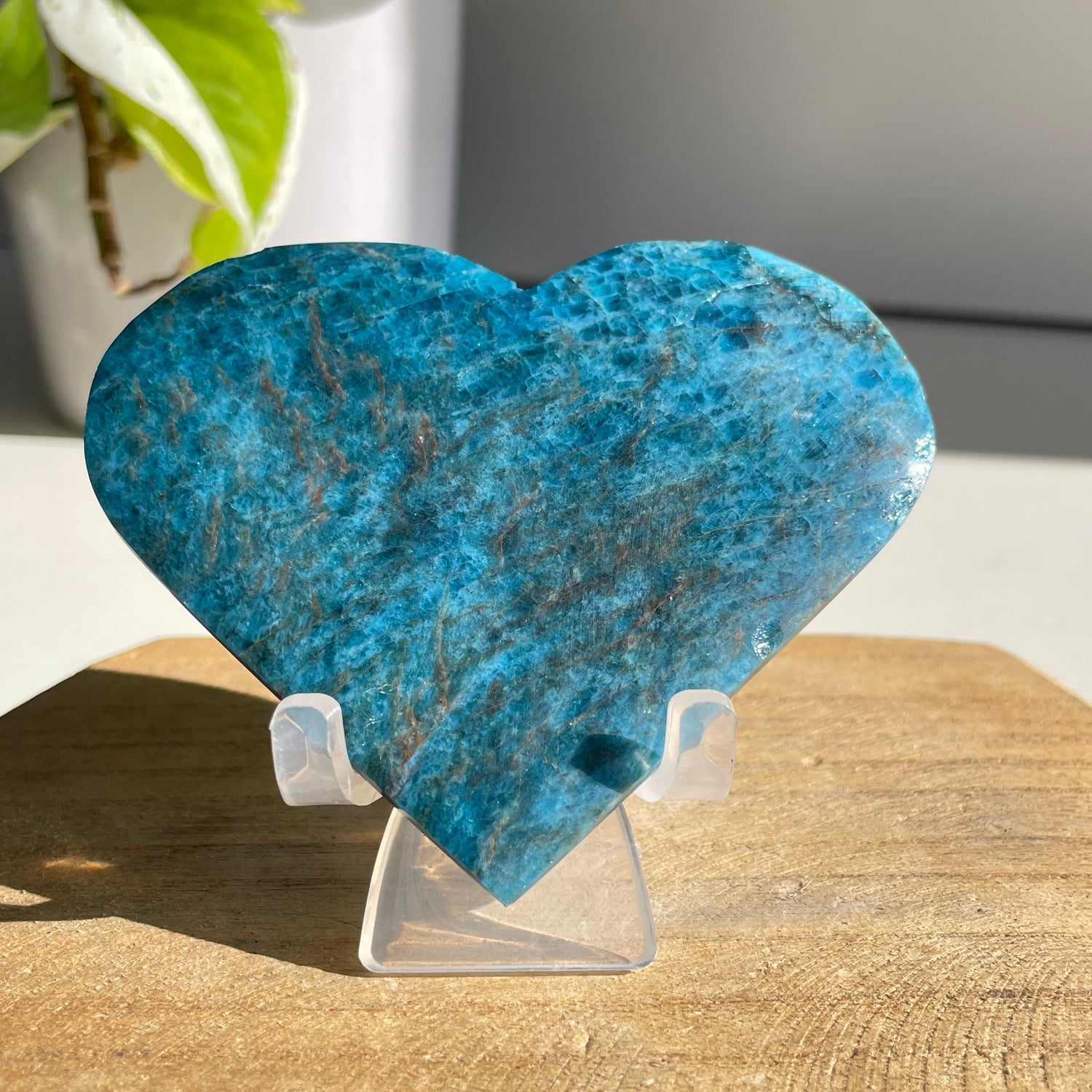 Blue Apatite Heart 9.2cm
