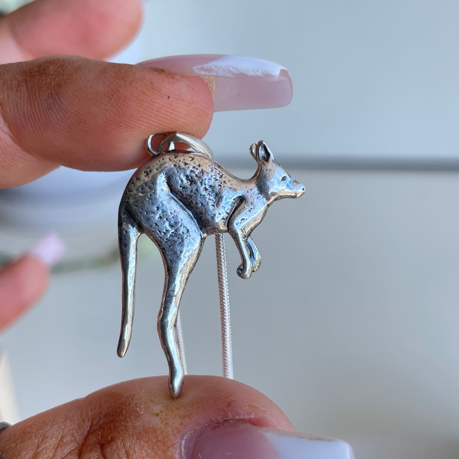 Kangaroo Silver Pendant