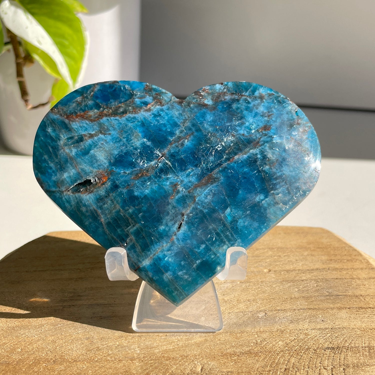 Blue Apatite Heart 10.1cm