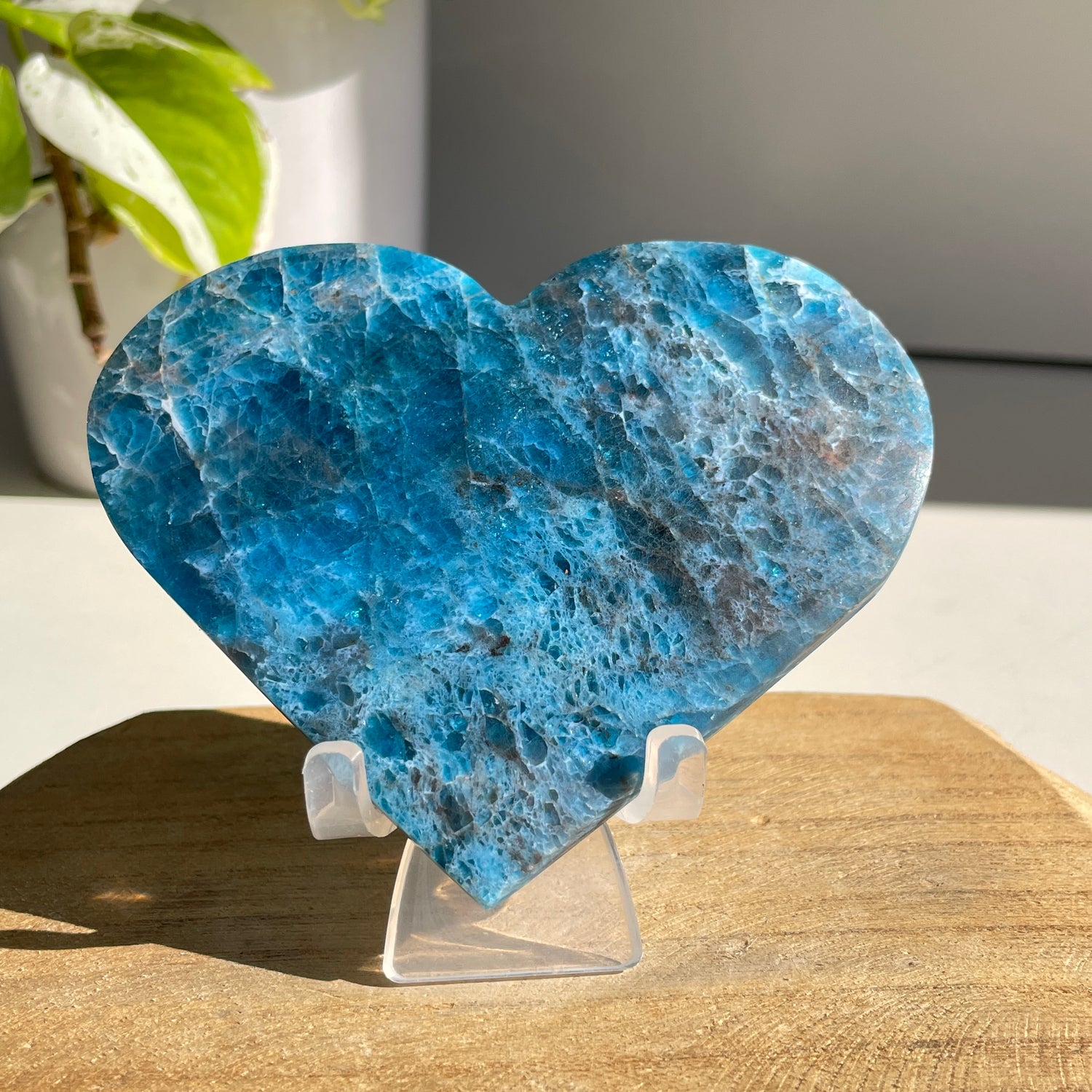 Blue Apatite Heart 10.7cm