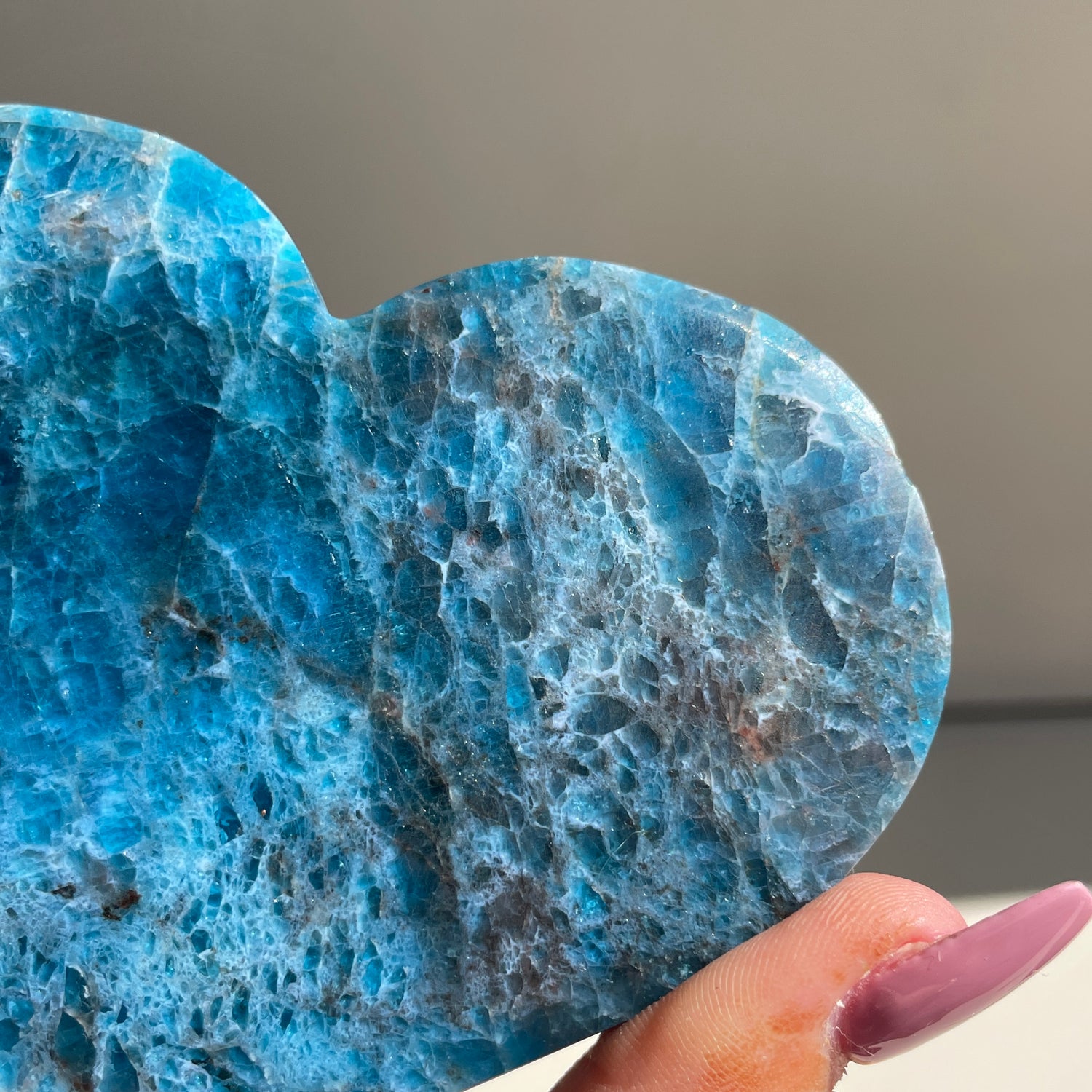 Blue Apatite Heart 10.7cm