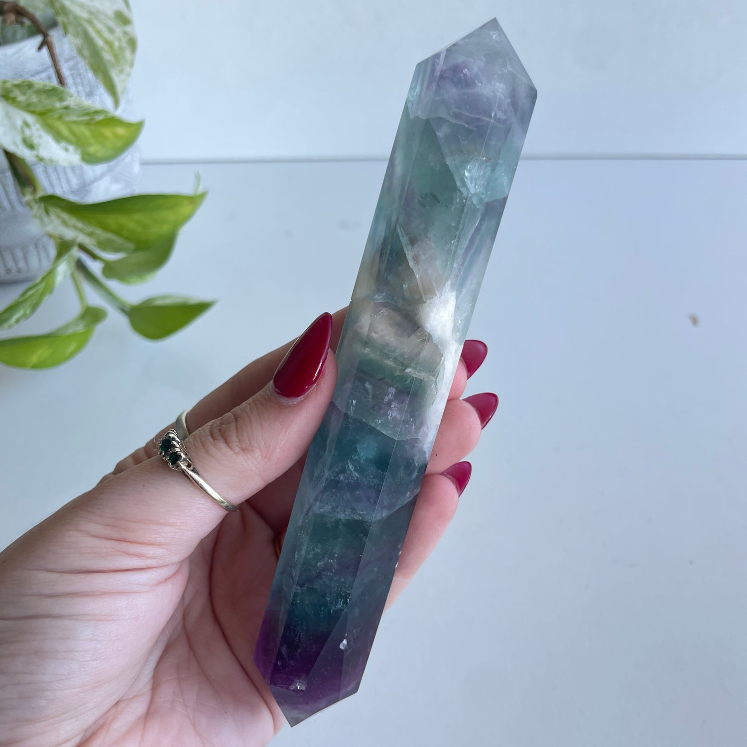 Fluorite Double Terminator 16cm