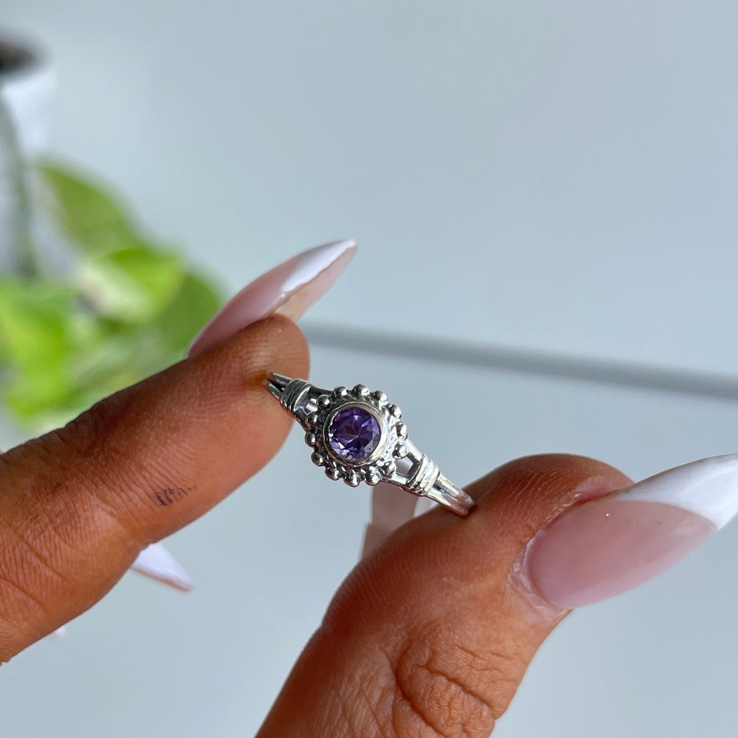 Amethyst Round Ring R4797