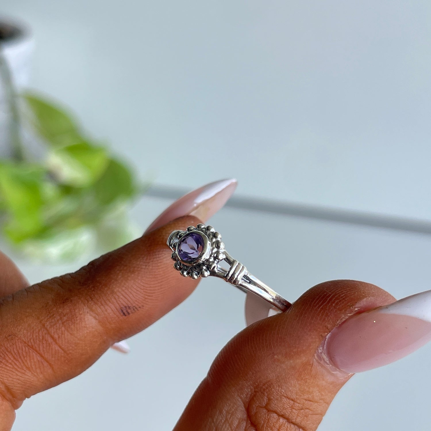 Amethyst Round Ring R4797