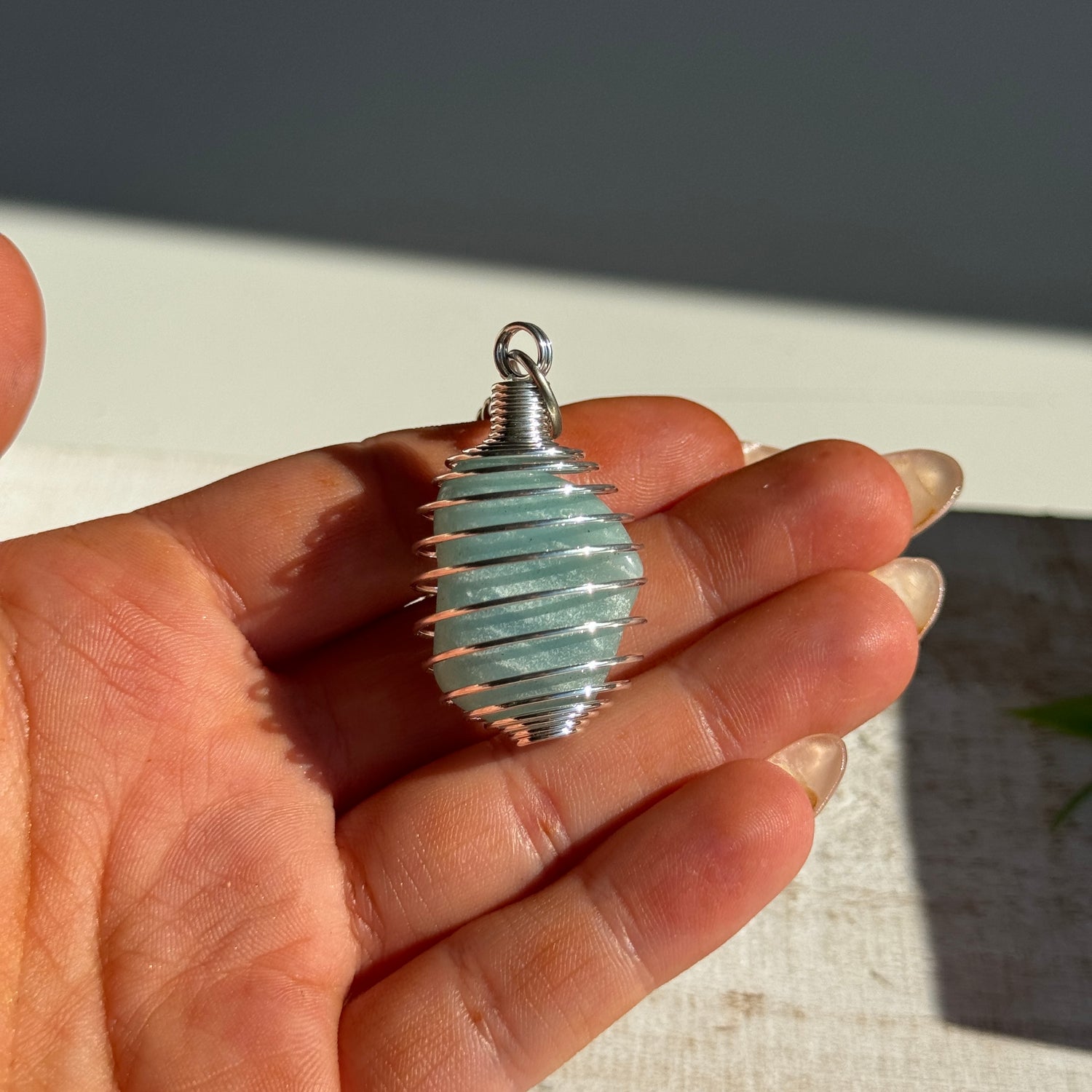 Silver Spiral Cage Keychain