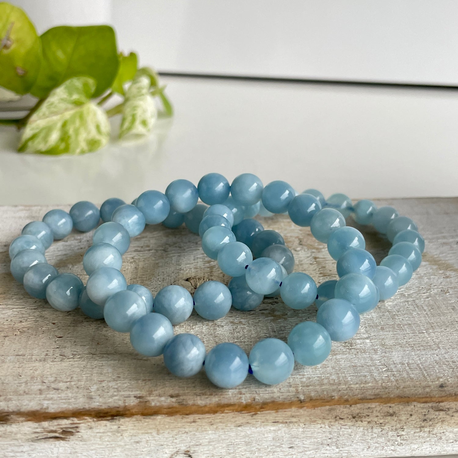 Aquamarine Beaded Bracelet