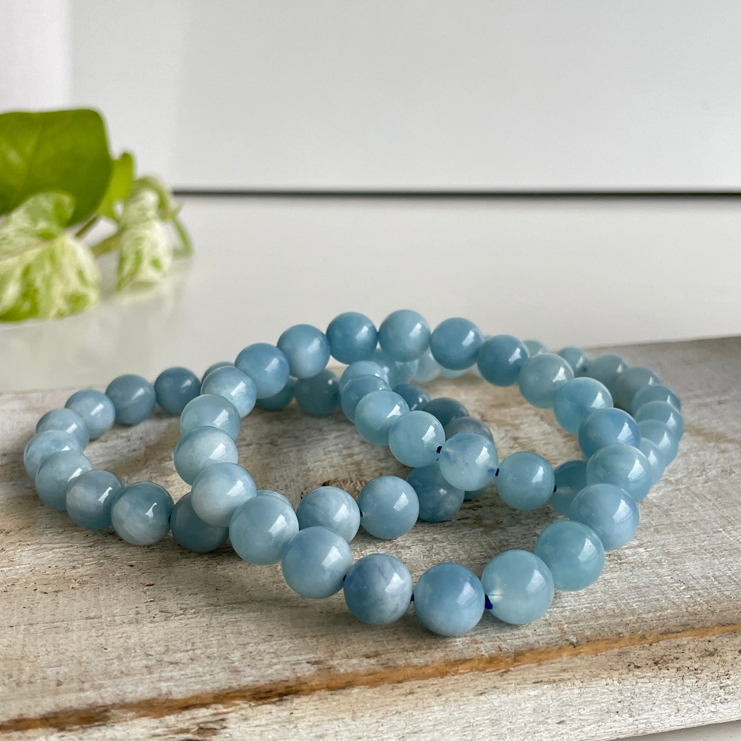 Aquamarine Beaded Bracelet