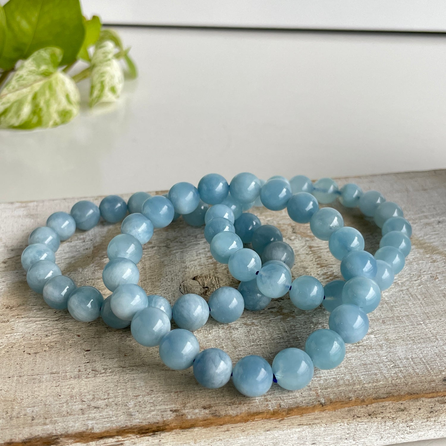 Aquamarine Beaded Bracelet