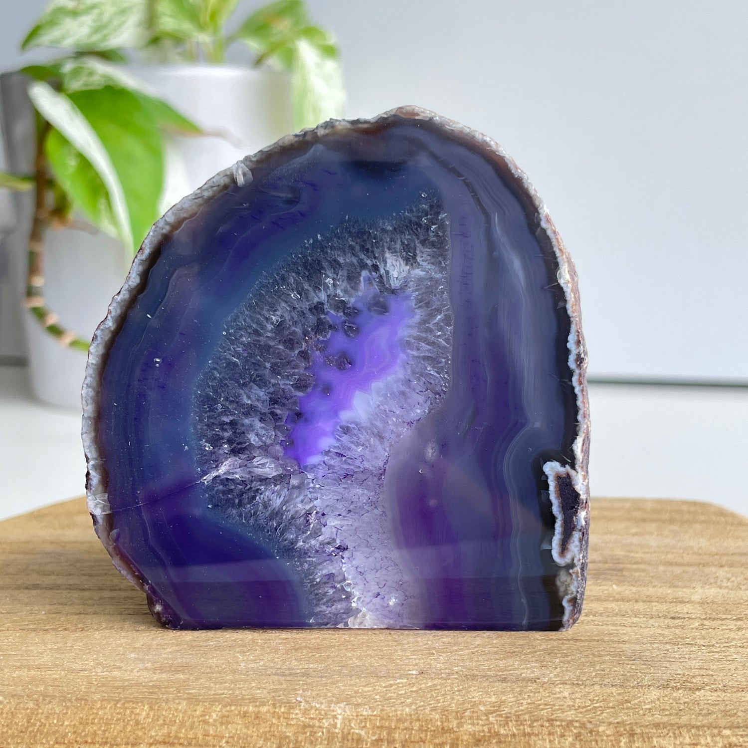 Purple Agate Geode 354g