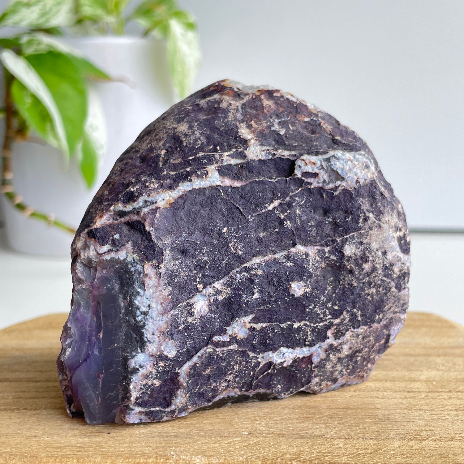 Purple Agate Geode 354g