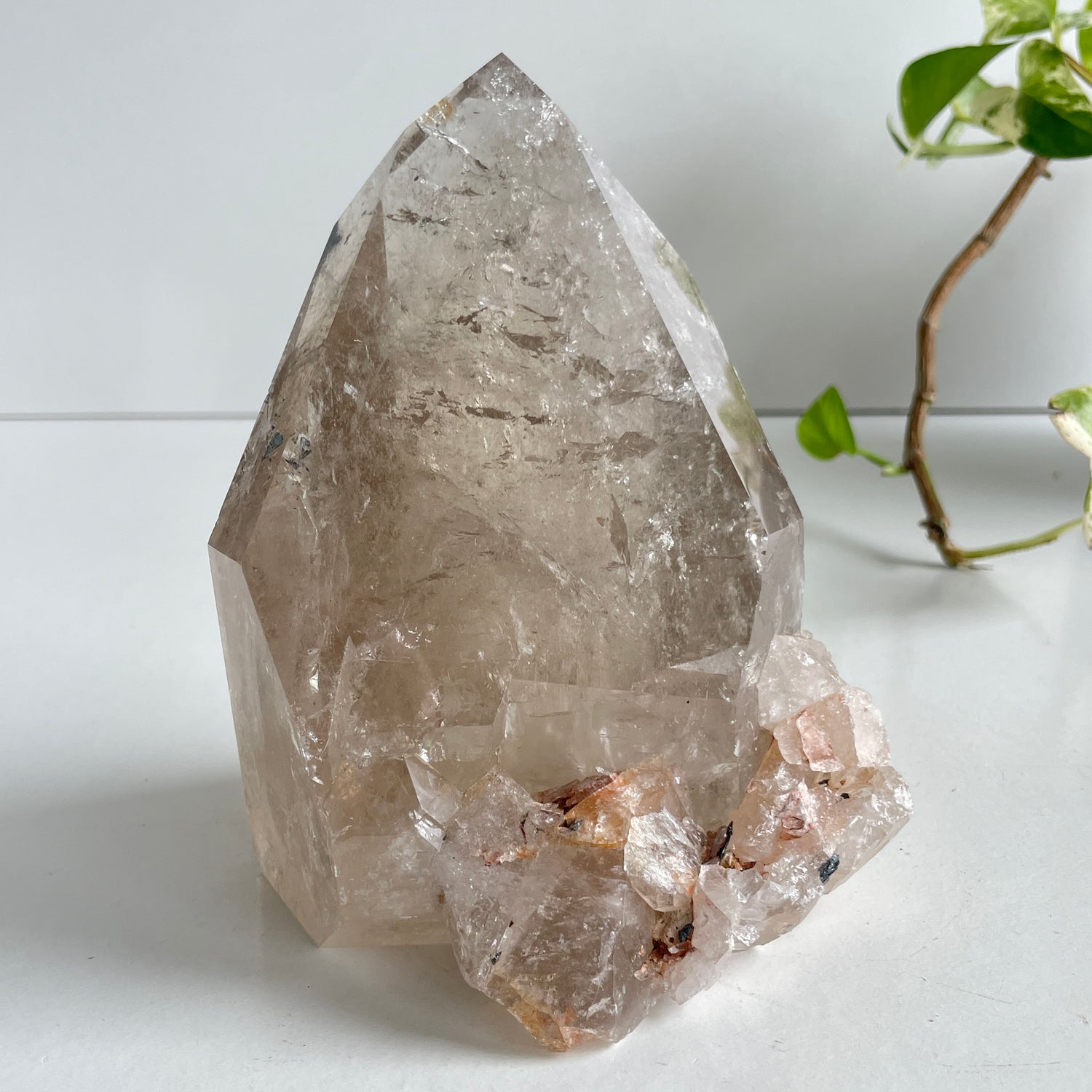 Smoky Quartz Generator Part Polished 13cm