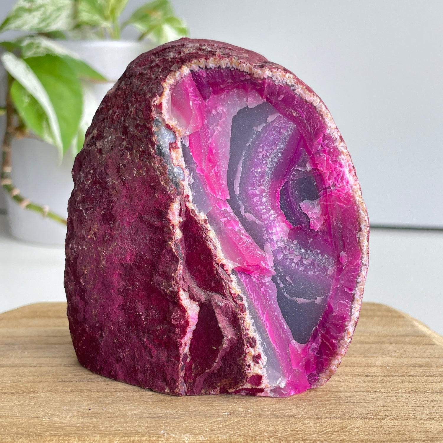 Pink Agate Geode 466g