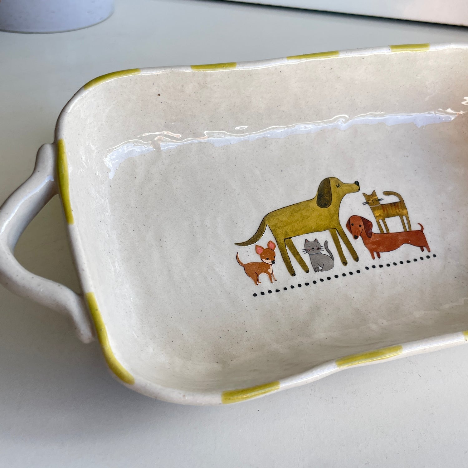Stoneware Mini Dog Cat Baking Dish KTT000267