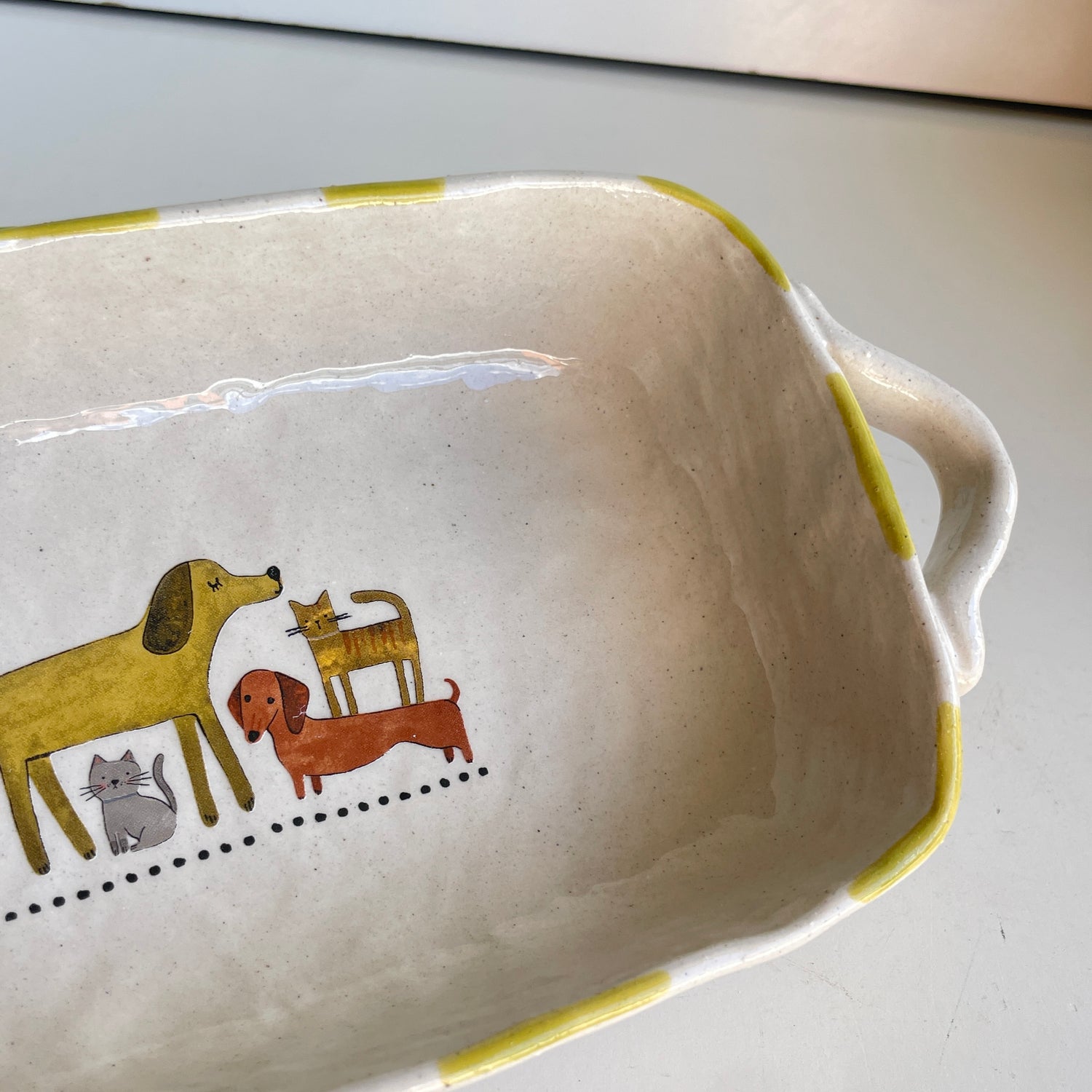 Stoneware Mini Dog Cat Baking Dish KTT000267