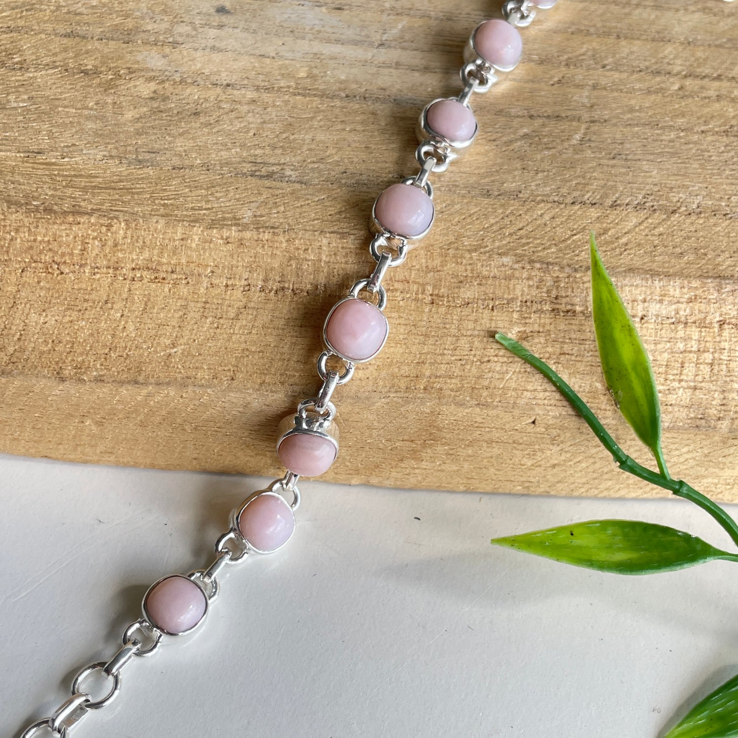 Pink Opal Round Bracelet