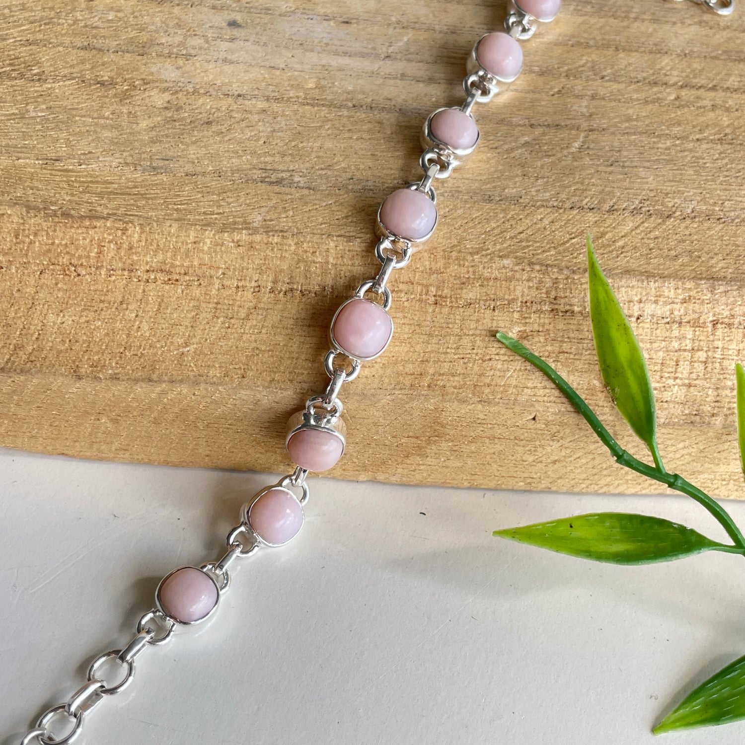 Pink Opal Round Bracelet