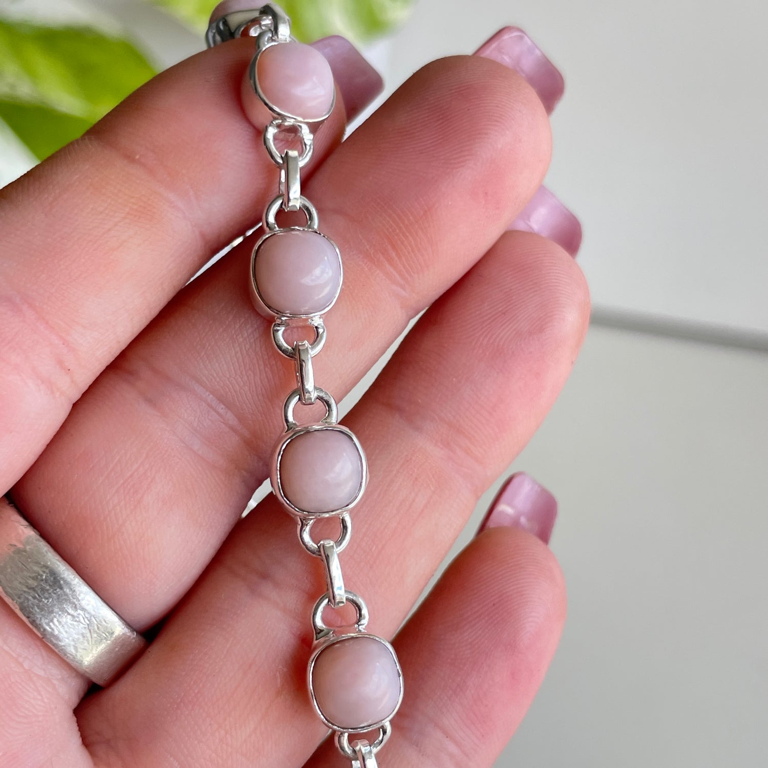 Pink Opal Round Bracelet