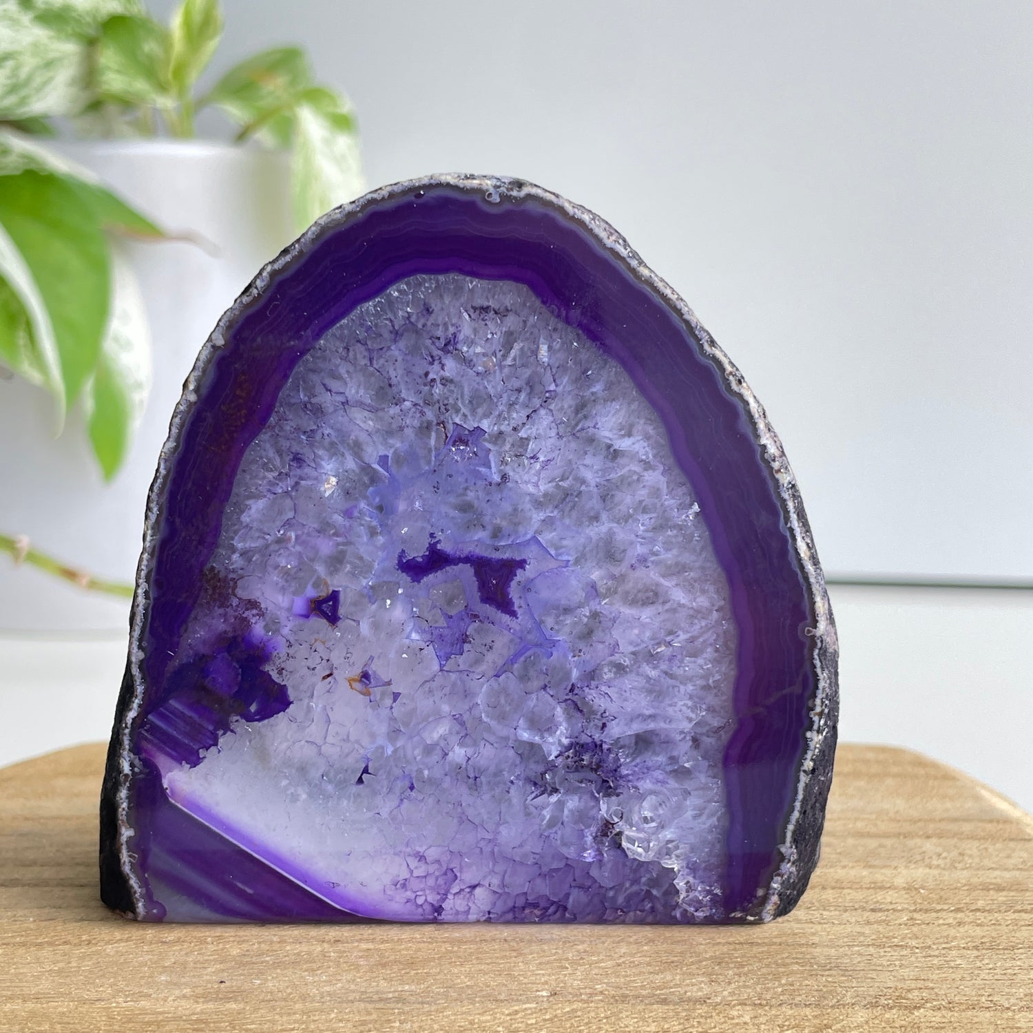 Purple Agate Geode 380g