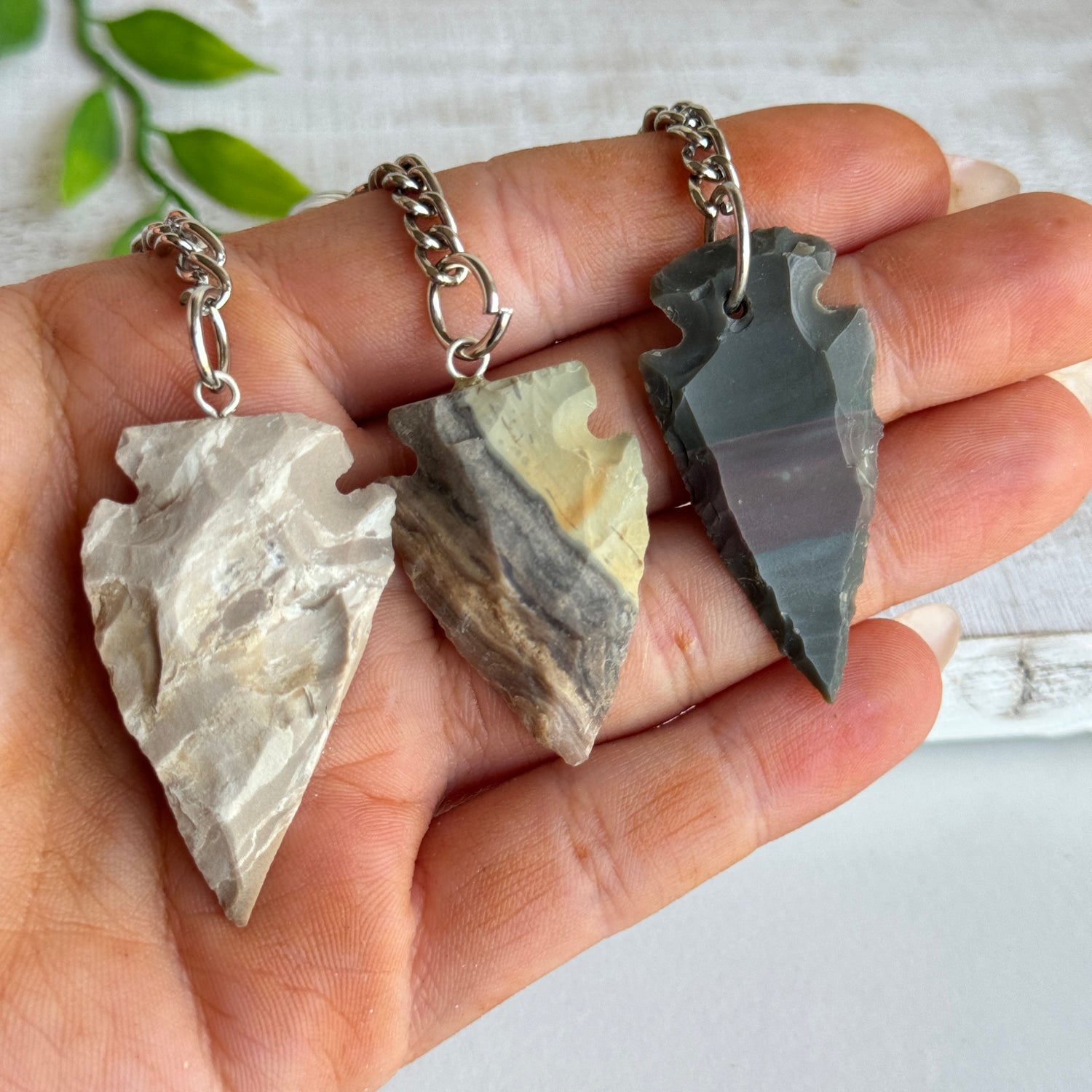 Jasper Arrowhead Keychain