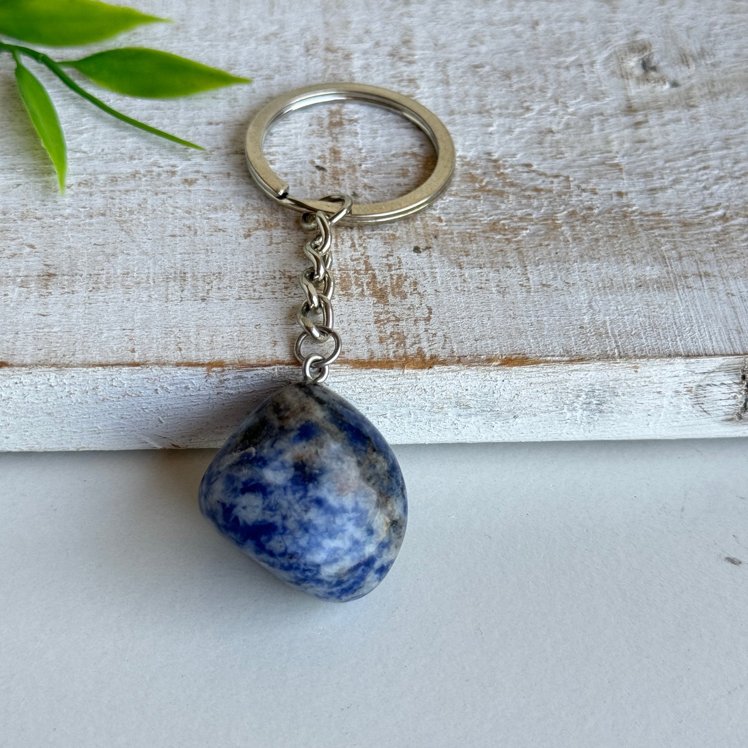 Tumbled Crystal Keychain