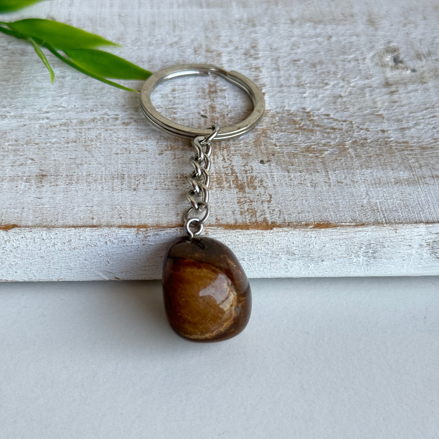 Tumbled Crystal Keychain
