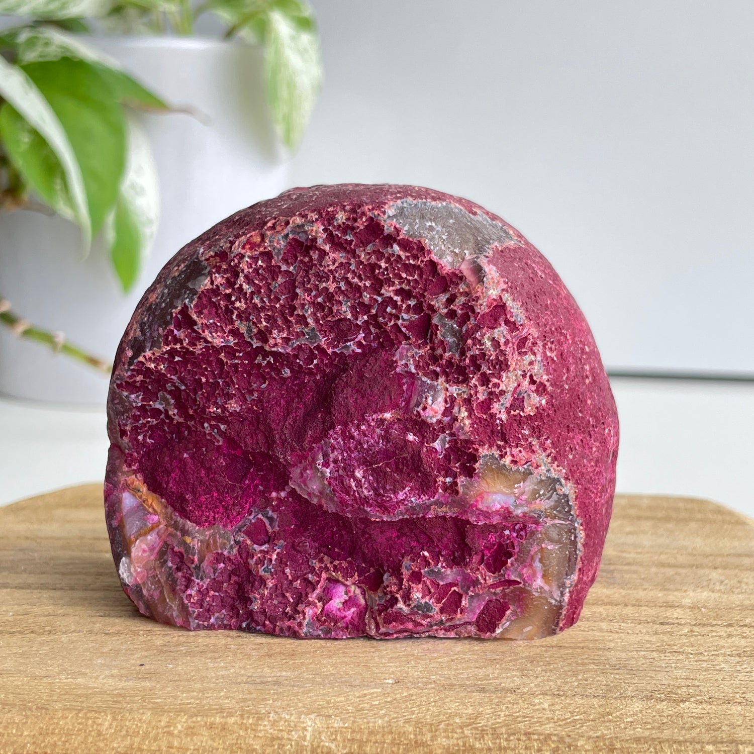 Pink Agate Geode 356g