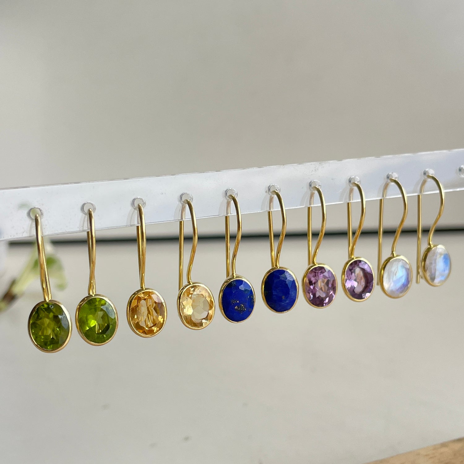 18k Gold Plated Oval Earrings E2874
