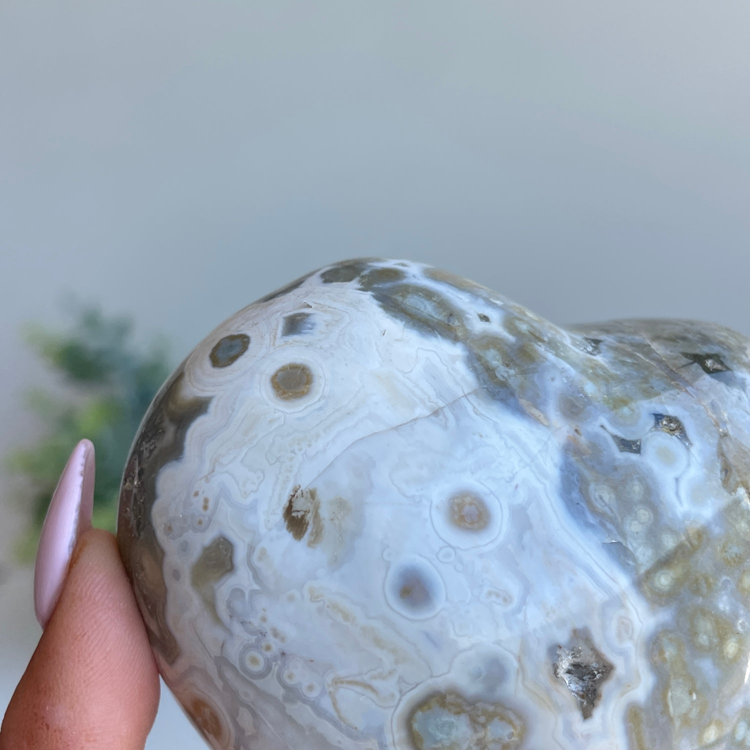Ocean Jasper Heart 7.3cm