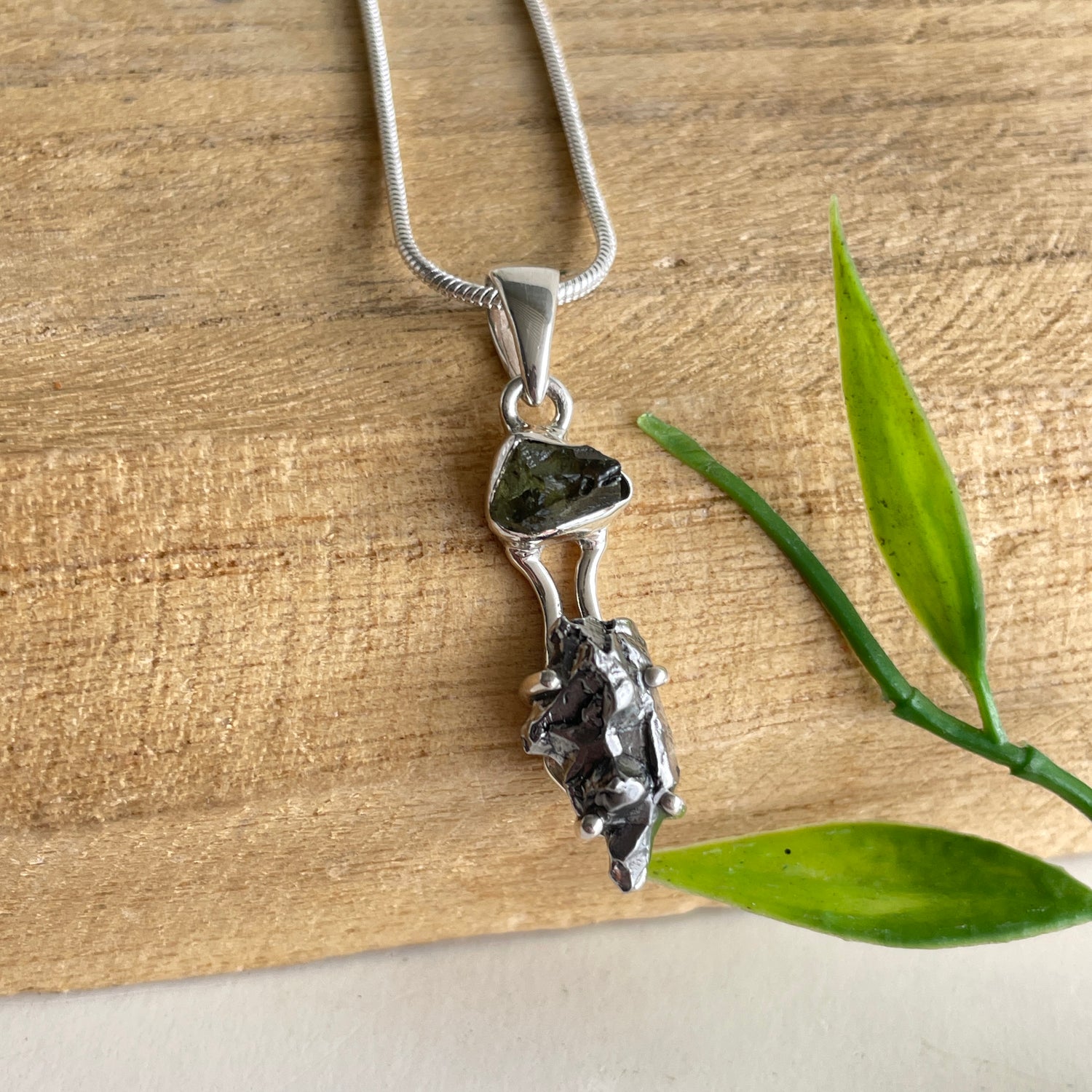 Moldavite Meteorite Pendant