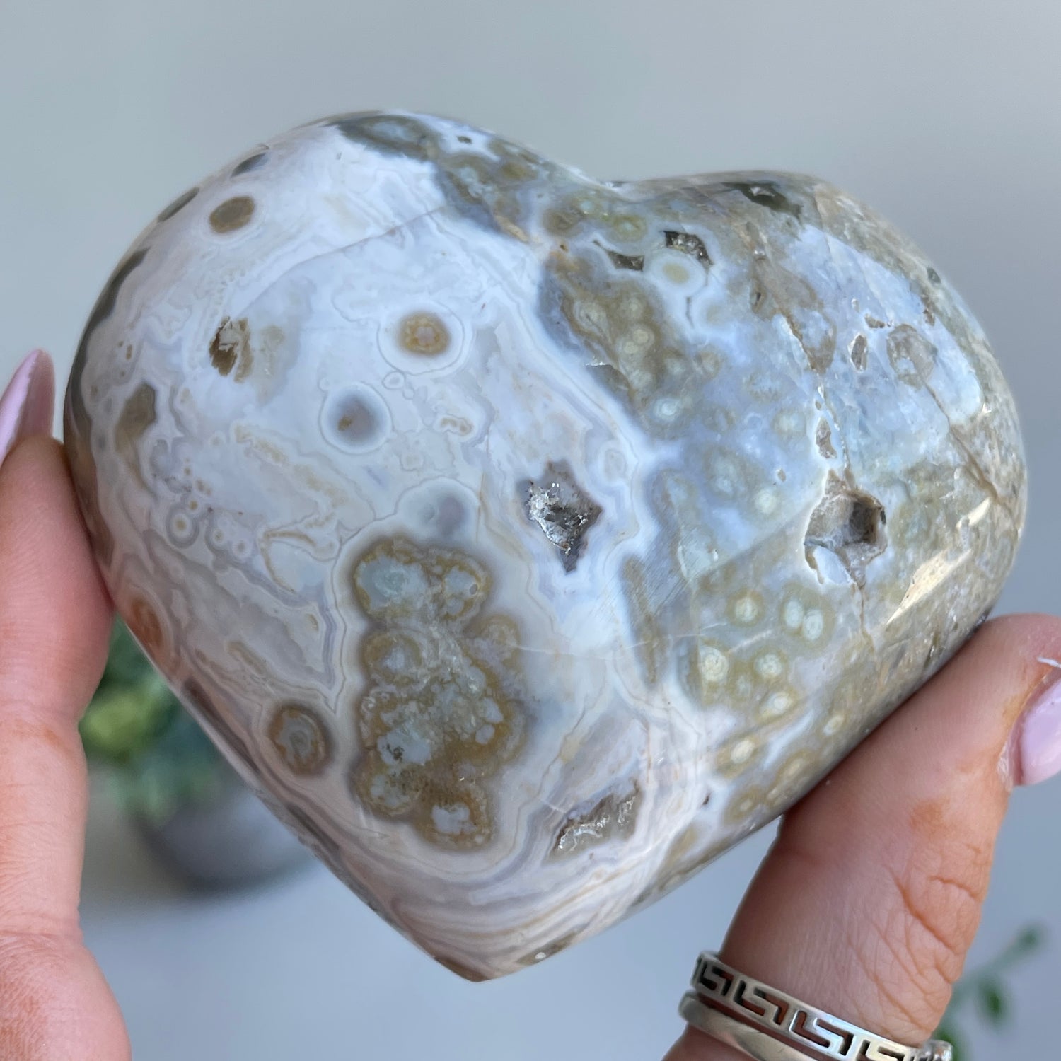 Ocean Jasper Heart 7.3cm
