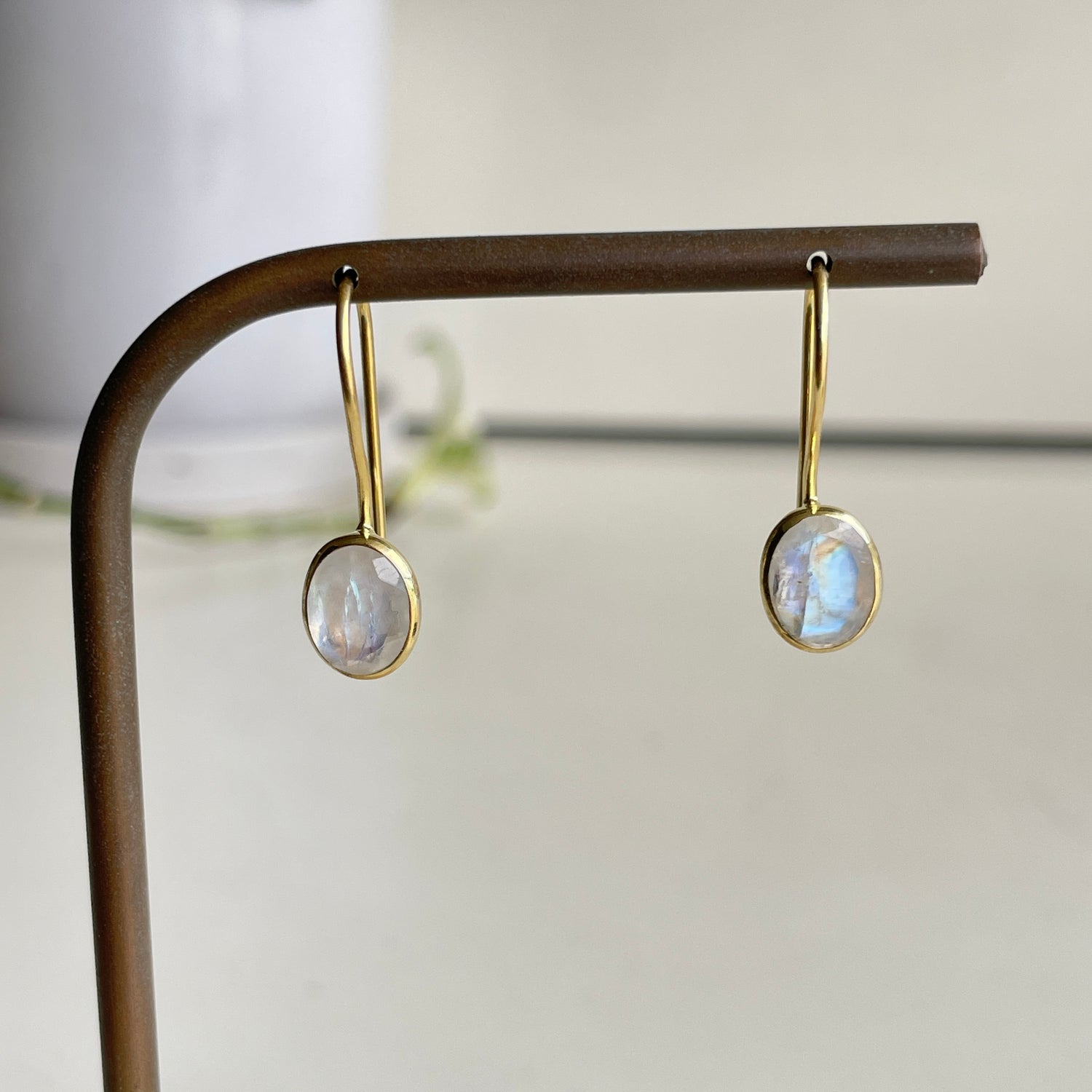 18k Gold Plated Oval Earrings E2874