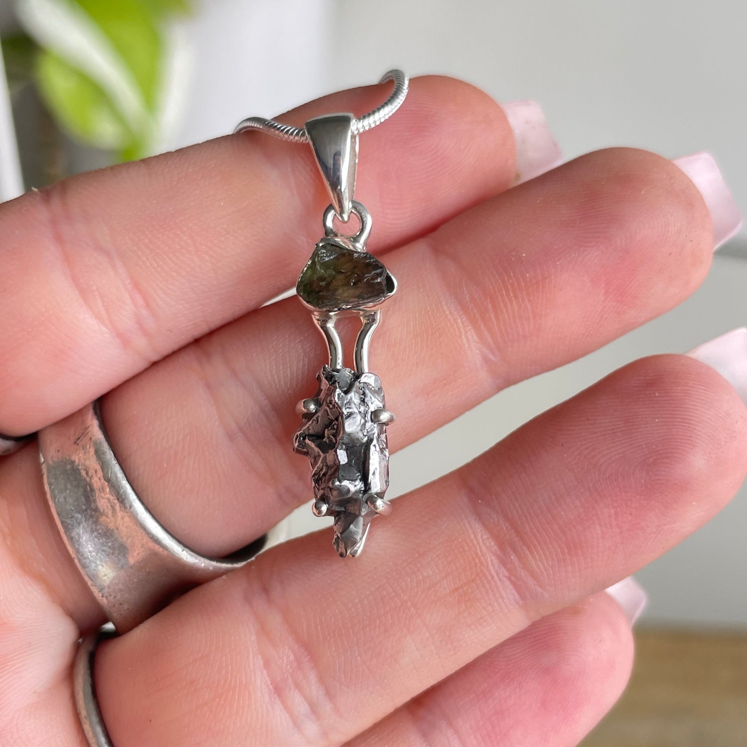 Moldavite Meteorite Pendant