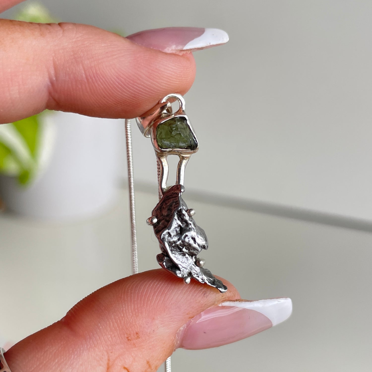Moldavite Meteorite Pendant