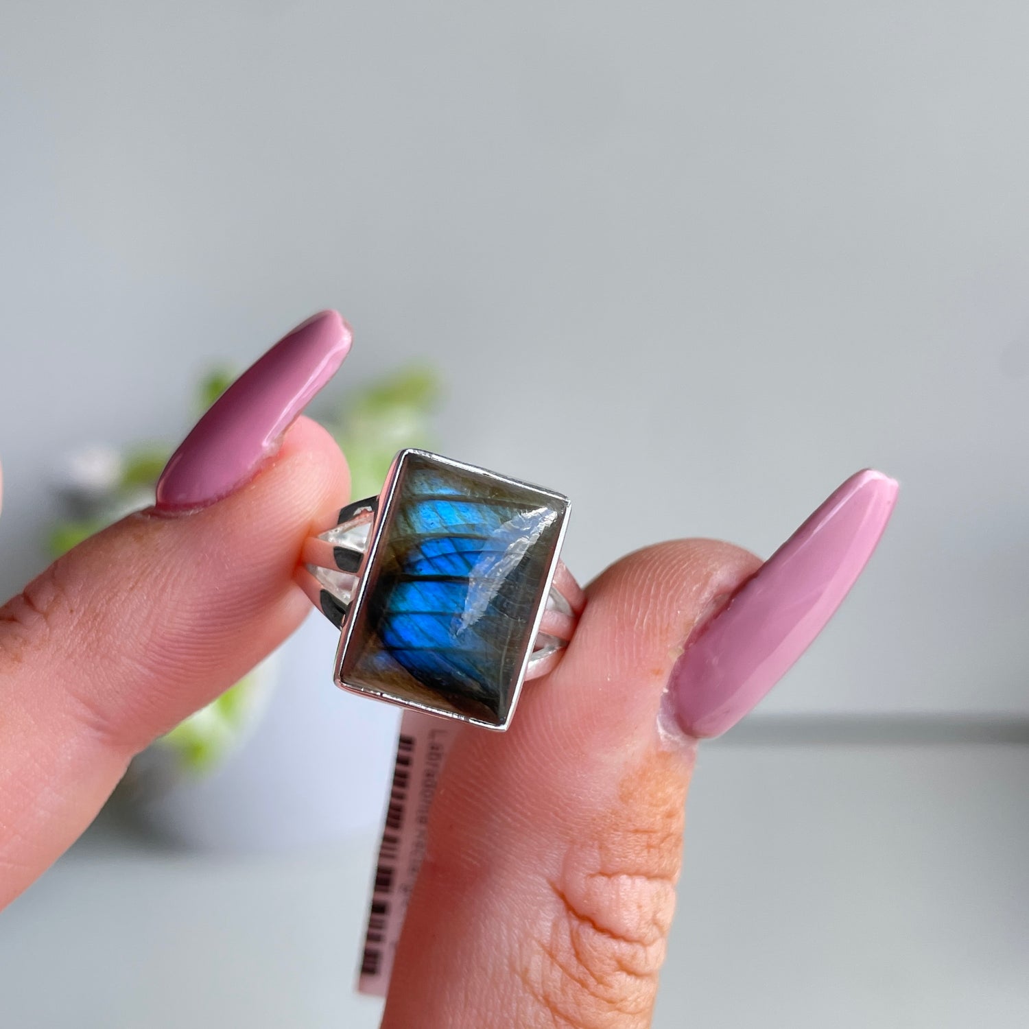 Labradorite Rectangle Ring Sz6