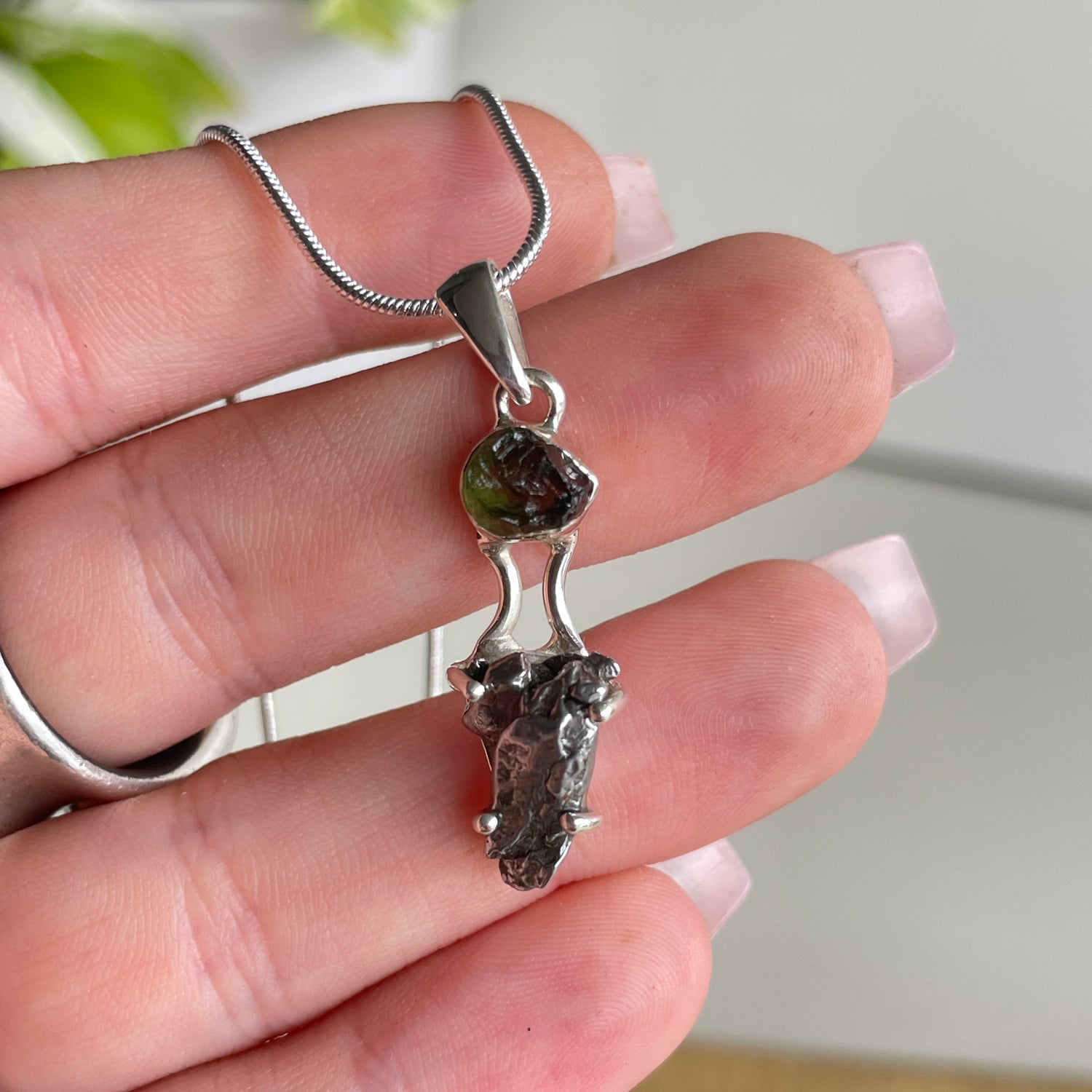 Moldavite Meteorite Pendant