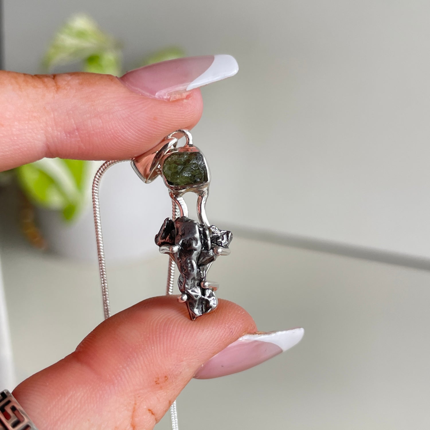 Moldavite Meteorite Pendant