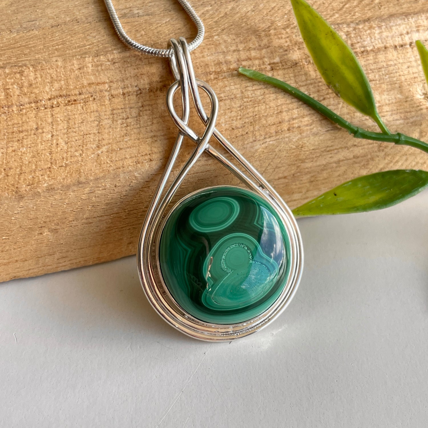 Malachite Round Pendant