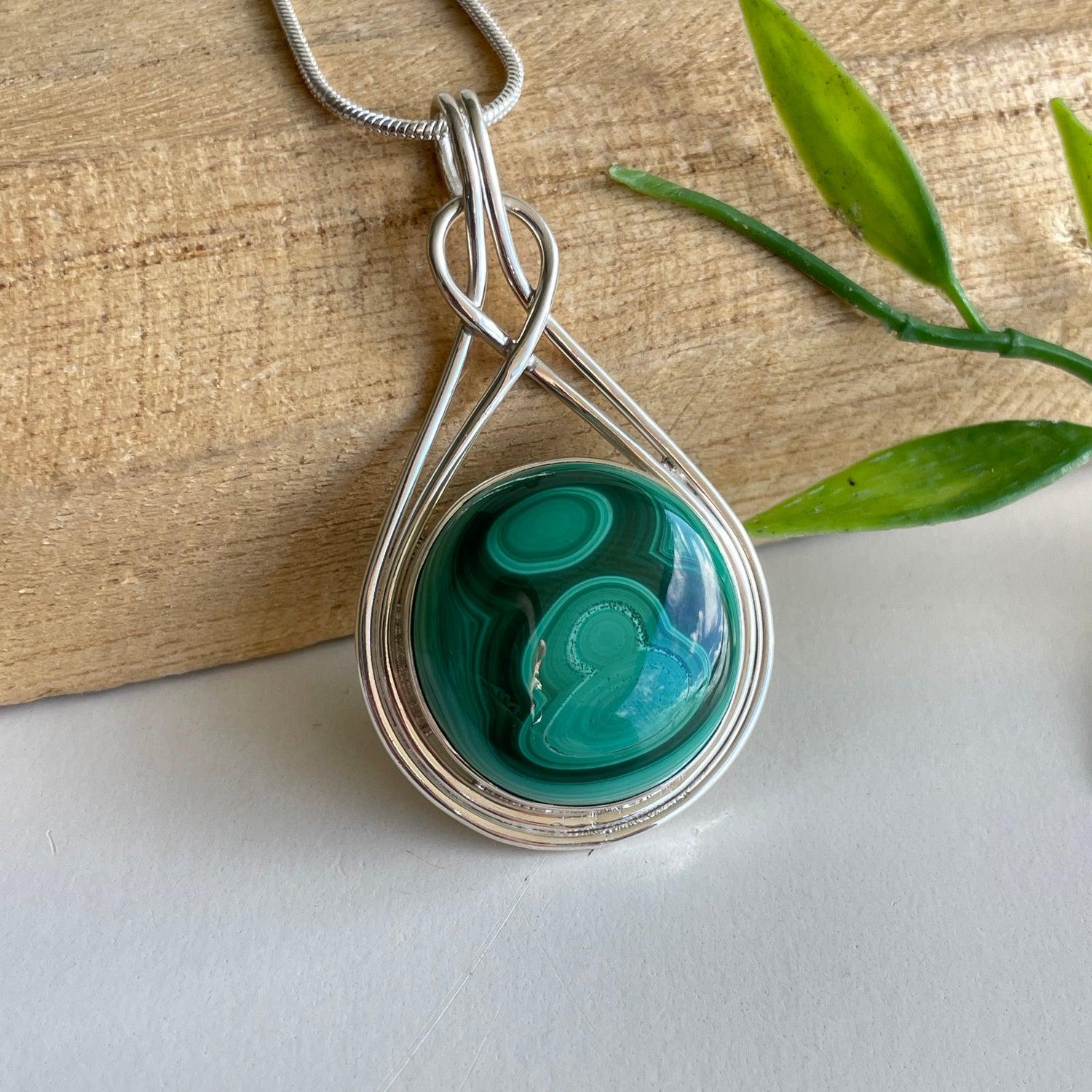 Malachite Round Pendant