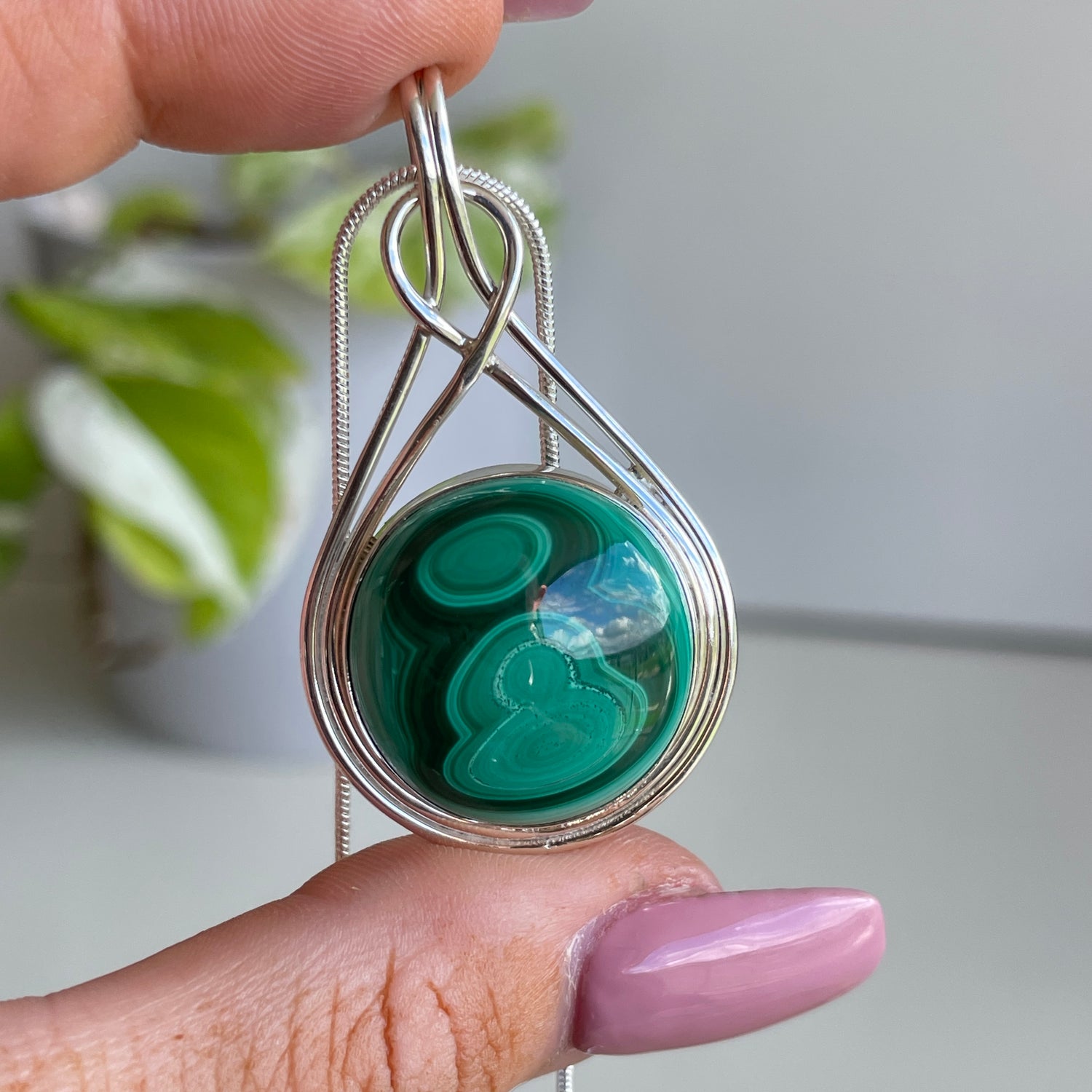 Malachite Round Pendant