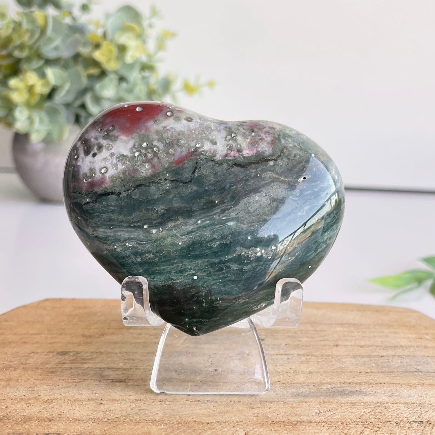 Ocean Jasper Heart 7.1cm