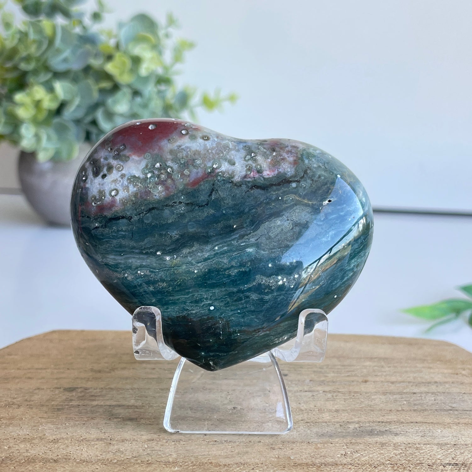 Ocean Jasper Heart 7.1cm