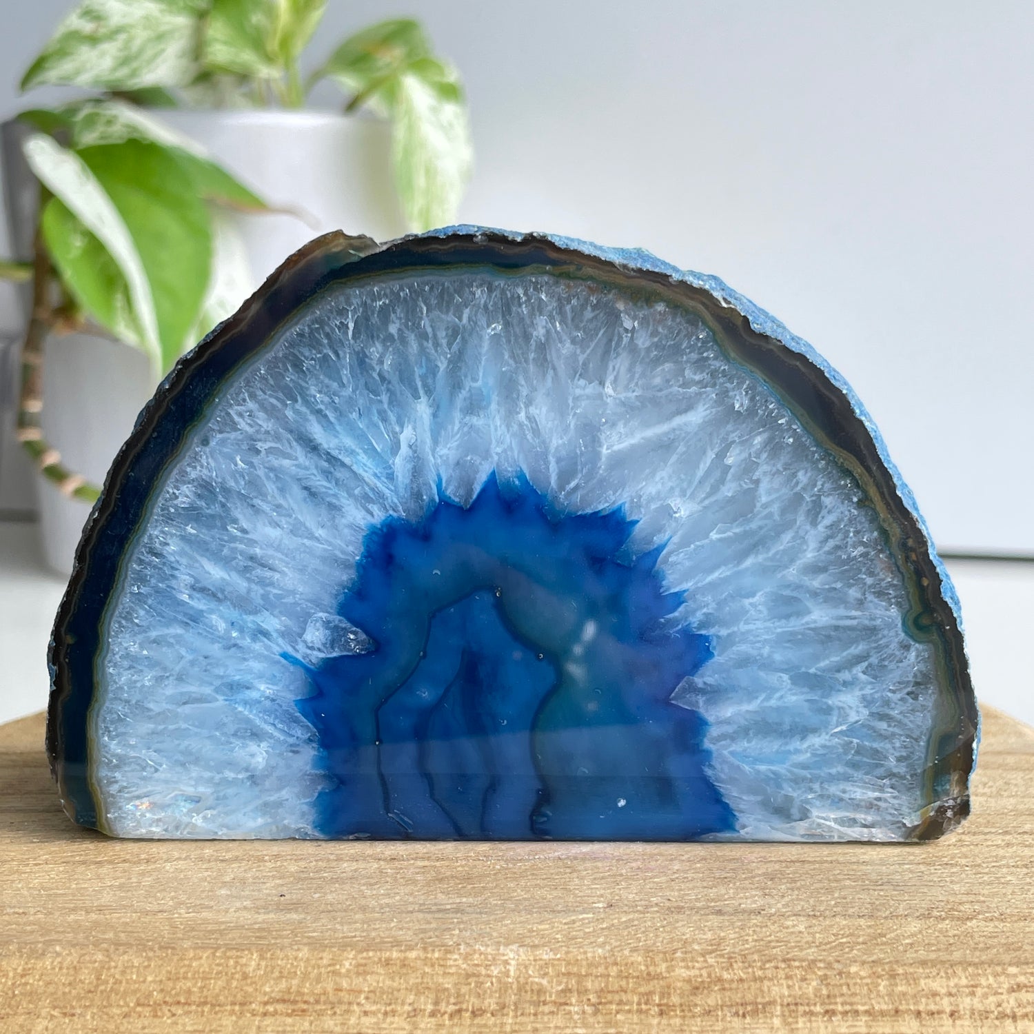 Blue Agate Geode 472g