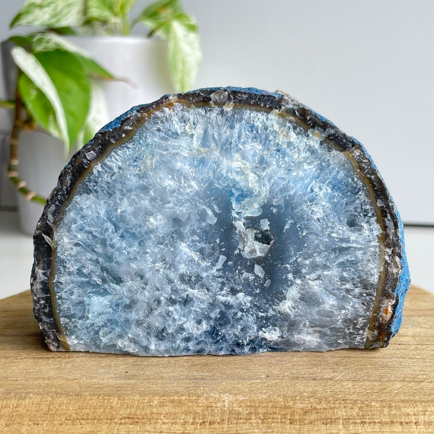 Blue Agate Geode 472g