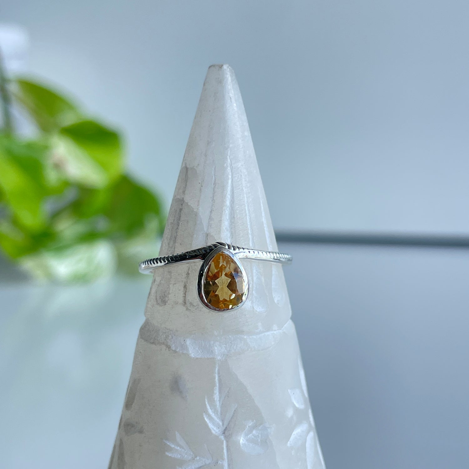 Citrine Teardrop Ring R4870