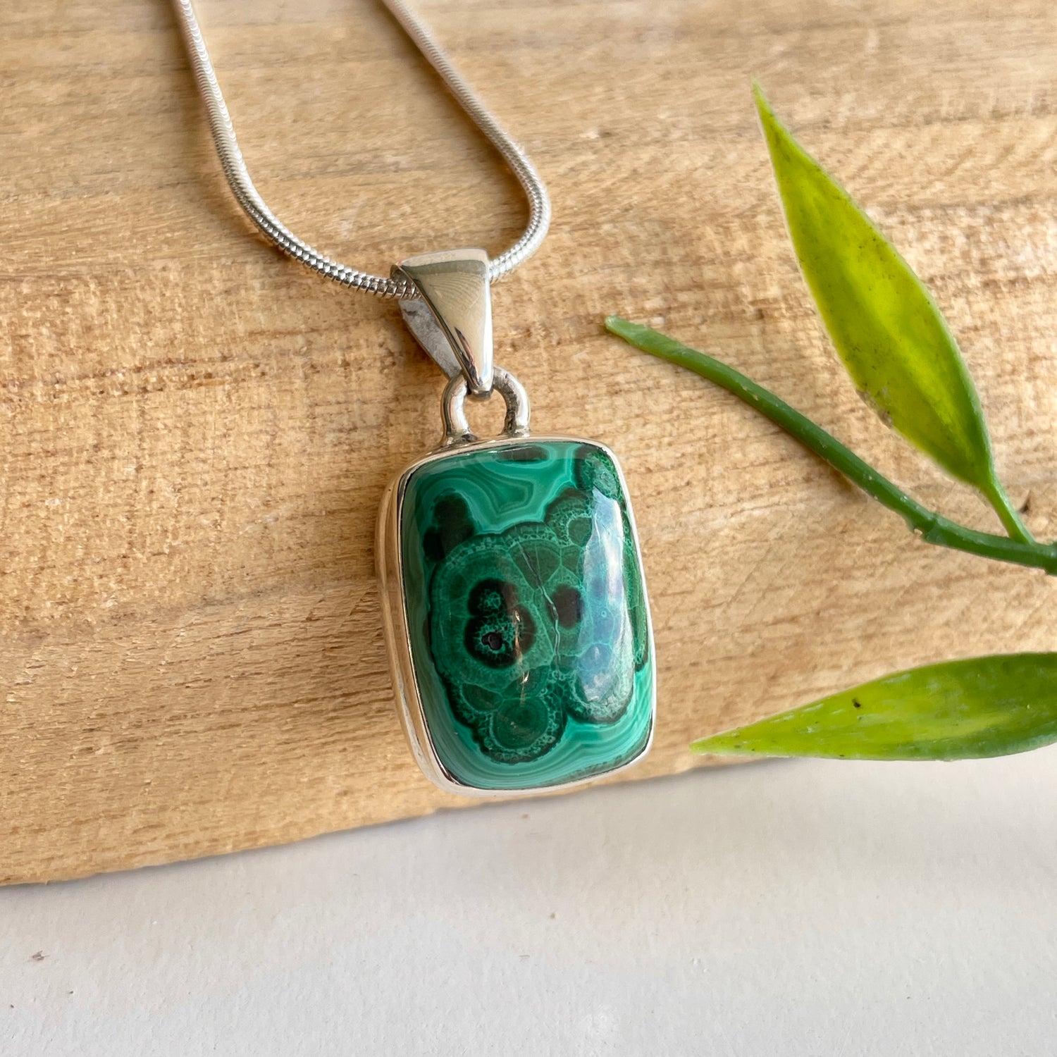 Malachite Rectangle Pendant